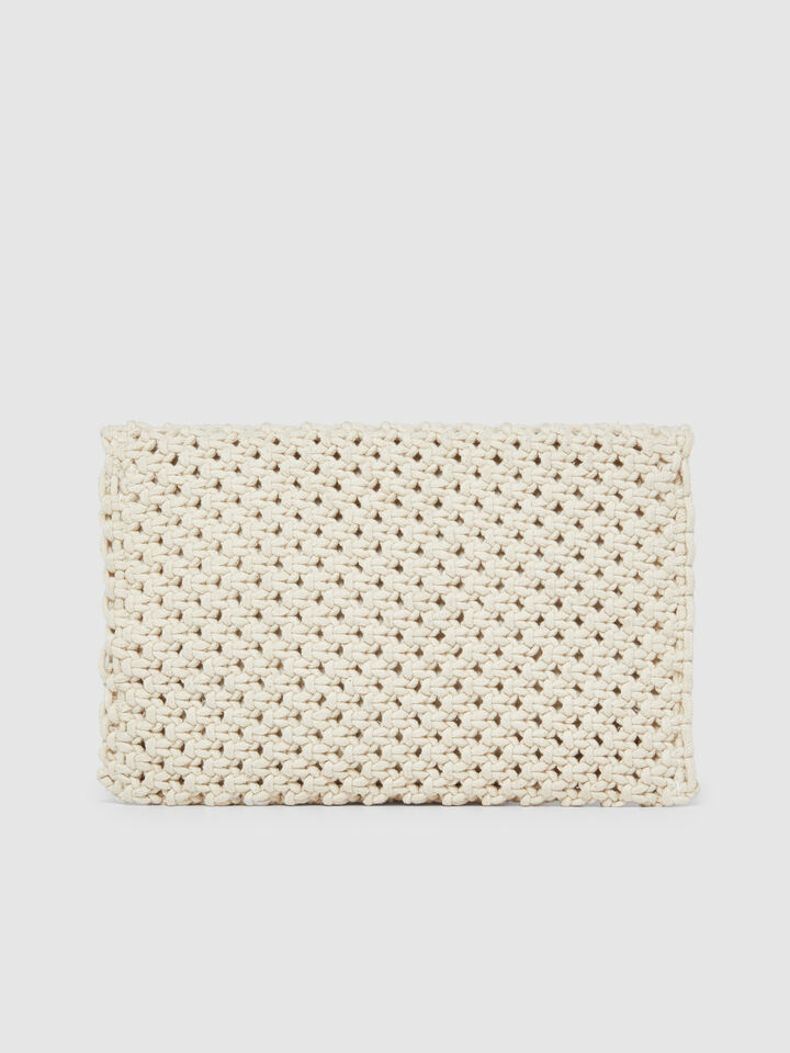 Crochet clutch - null - Creamy White | Sisley image number 2